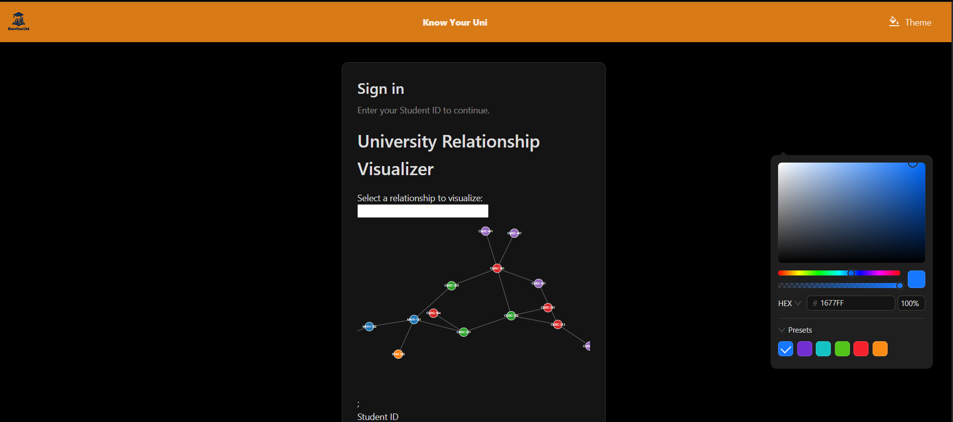KnowYourUni — ML student analytics platform, screenshot 1 of 6