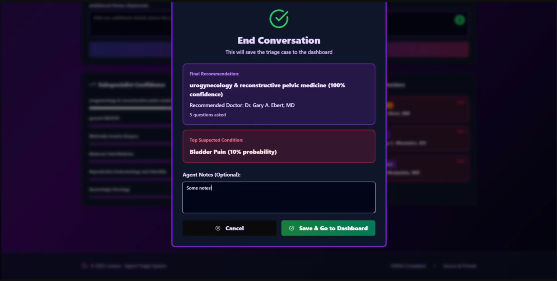 Lunara — AI-powered healthcare triage system, screenshot 4 of 8
