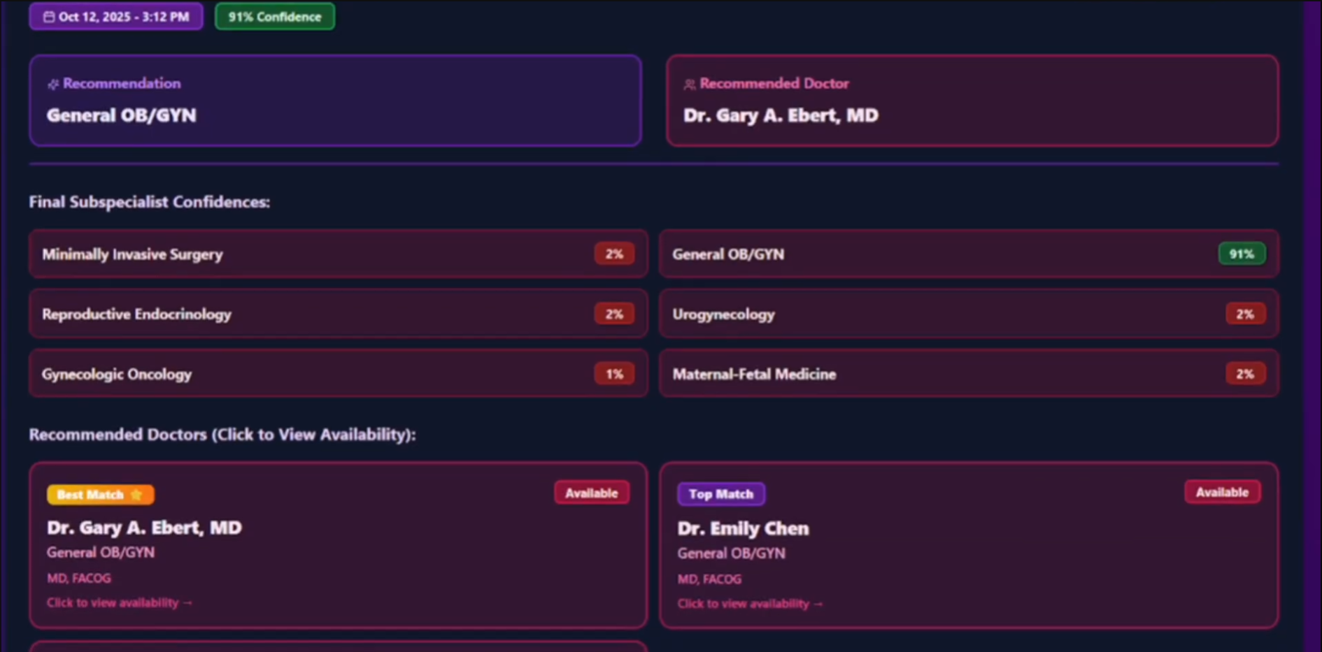 Lunara — AI-powered healthcare triage system, screenshot 7 of 8