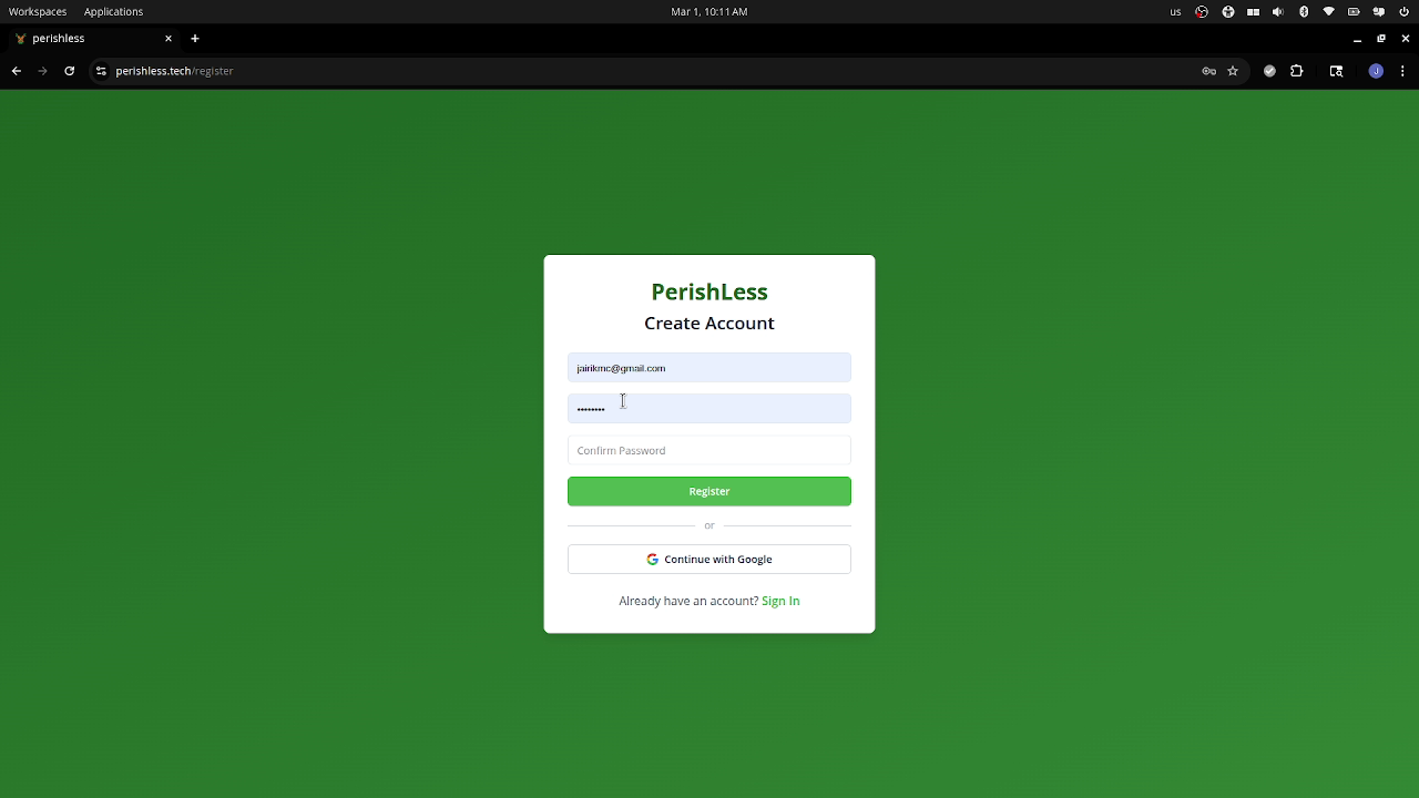 PerishLess — AI food-waste reduction platform, screenshot 4 of 4